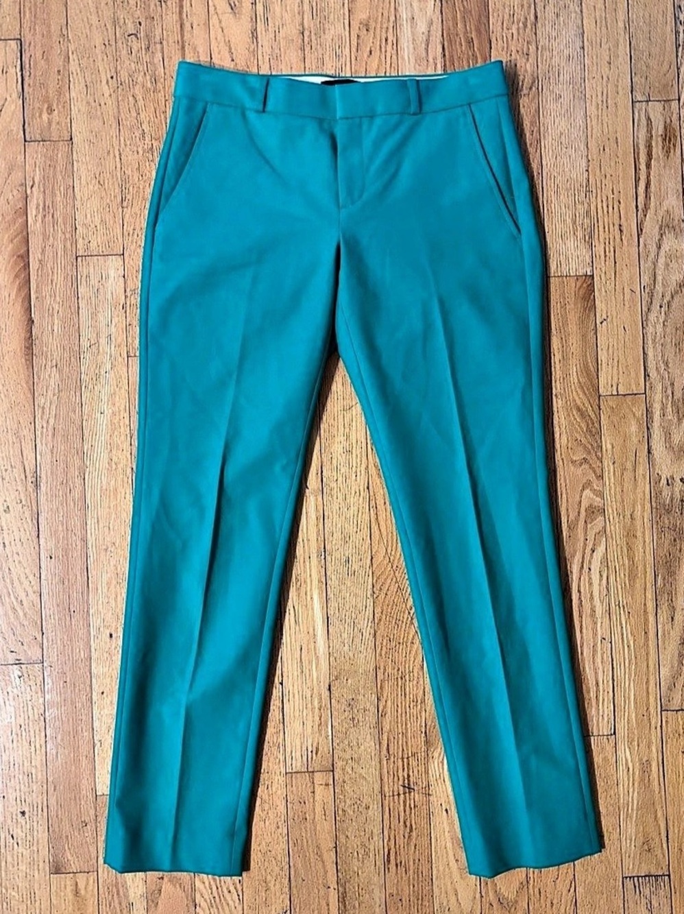 Banana Republic Women’s"Ryan" Tailored Straight Trousers - Teal - 4